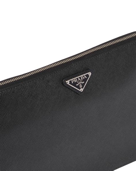 prada saffiano lux frame clutch|Black Saffiano Leather Clutch .